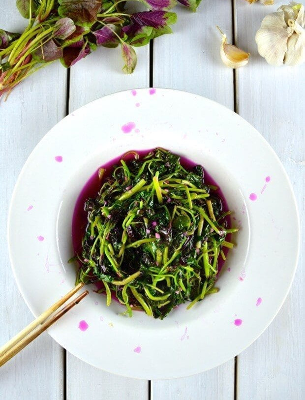 Stir-Fried Red Amaranth