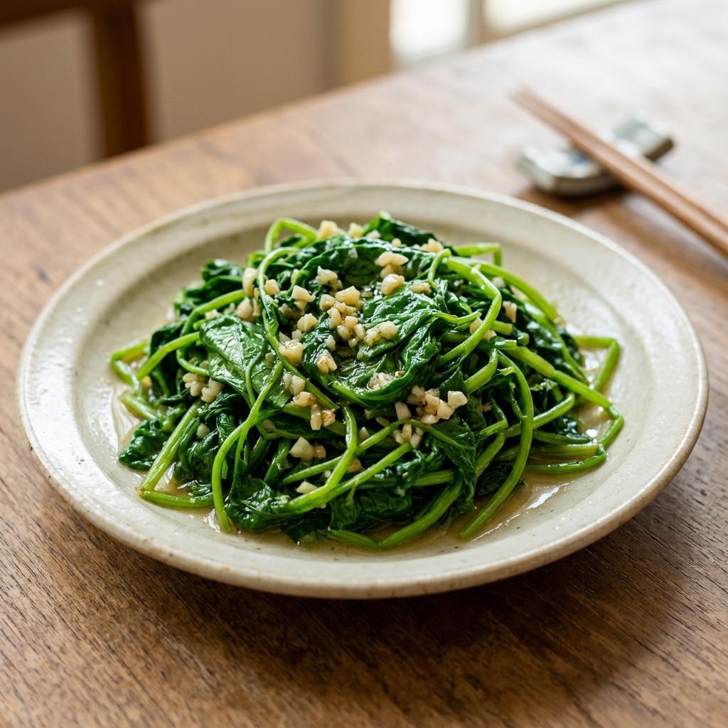 Stir-fried garlic green amaranth / 清炒蒜蓉綠莧菜